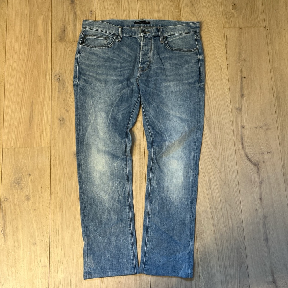 John Varvatos acid wash denim jeans